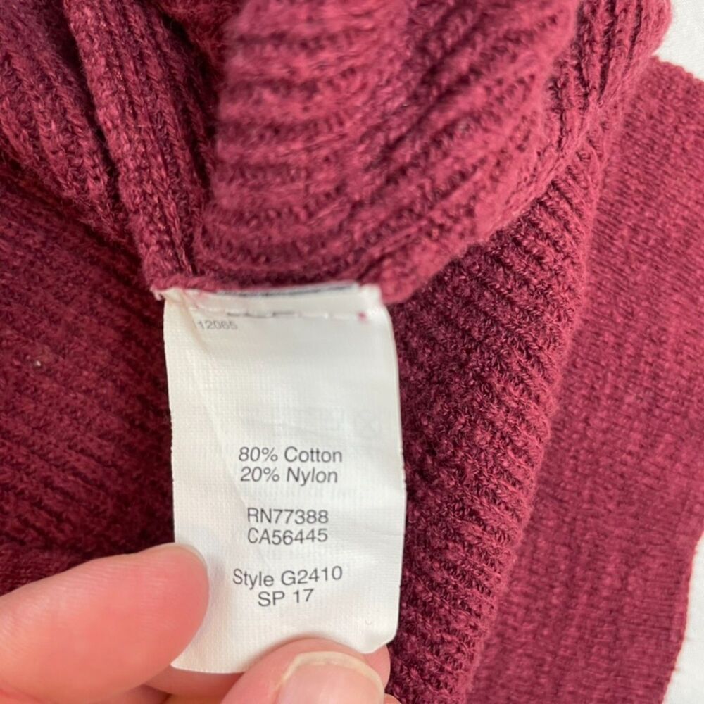 Madewell Slub Texture Knit Button Front V Neck Cardigan Pocket Sweater Size S
